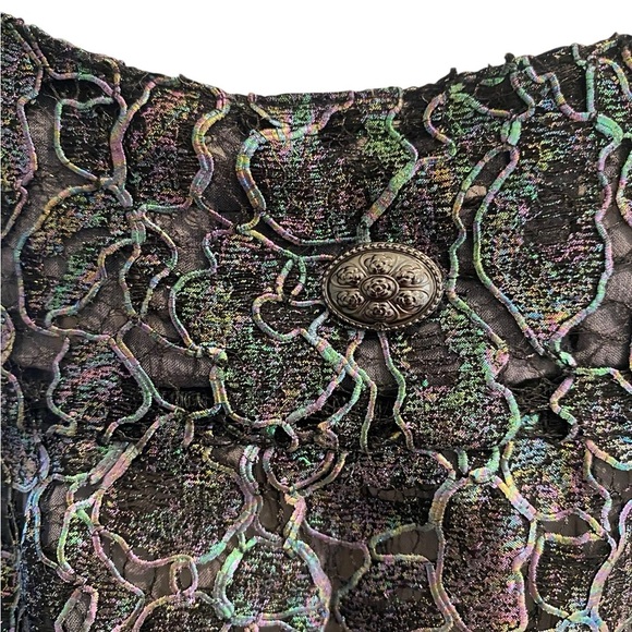 CHANEL Black Iridescent Lace Tank Top - Picture 4 of 9